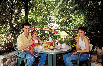 Breakfast under the pergola